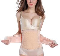 Flyusa Waist Trimmer Slimming Belt,Postpartum Postnatal Abdomen Binder Recovery Belt,Perfect Waist Firm Compression Body Shaper for Women Nude(Size M)