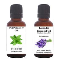 AntaraFashion 100% pure Peppermint and Lavender Essential Oil Set of 2