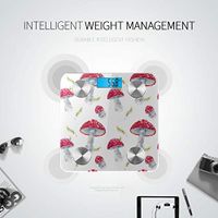 Bluetooth Scales Cartoon Mushroom Mountain Forest Scale Digital Weight Body Fat Composition Monitor Analyzer with Smartphone App for Body Management-396 Lbs