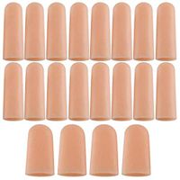 20 PCS Finger Support Protector Gloves, Finger Cots/Covers - Different Sizes Silicone Fingertips for Hands Cracking, Eczema Skin