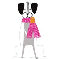 Caspari Christmas Canines Decorative Die-Cut Gift Tags, 20 Included