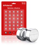 Polaroid Extreme AG9 LR45 LR936 394 380 194 1.5V Button Cell Alkaline Batteries Mercury Free 0% Hg (30-Pack) - 2025 Expiry Date