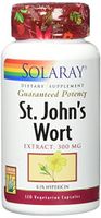 Solaray Guaranteed Potency St. John's Wort Aerial Extract 300 mg VCapsules, 120 Count