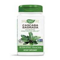 Nature's Way Cascara Sagrada Bark, 350 mg per serving, 180 Vegetarian Capsules (Packaging May Vary)