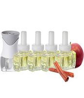 (4 Pack) 4 Scent Fill® Brand Cinnamon Apple Plug in Refills and (1) Air Wick® Plug in Warmer