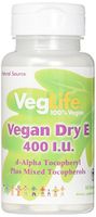 VegLife Dry E Vegan Tablet, 400 iu, 50 Count
