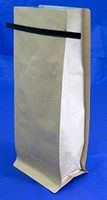 BAP 8 oz Kraft Flat or Block Bottom Gusseted Bag with Valve, TT (100 pcs)