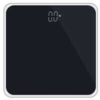 Fabal Digital Electronic Human Body Weight Scale Accurate Adult Health Weighing Steel Protective Glass Pure Color 400 Pound (Black)