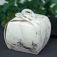 Efavormart 25pcs Marble Design Cupcake Purse Favor Boxes for Candy Treat Gift Wrap Box Party Favor Boxes for Bridal Shower Wedding