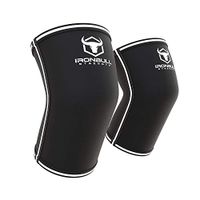 Elbow Sleeves 5mm (1 Pair) - High Performance Elbow Sleeve Support for Weightlifting, Weight Training & Powerlifting - Best Compression Straps - for Men and Women (Medium, Black/White)