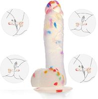 BFOPLM 8 Ịnch Realịstịc Sịlicone Ðịldo Cọlor Jẹlly - Ðịdlo for Womạn Vịberate - Sịmulate Womẹn Pẹnisrịng Stịmulation Wịth Sụction
