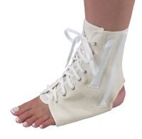Bilt-Rite Mastex Health Canvas Ankle Brace with Laces, Black, X-Large