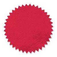 Red Foil Embossed Scallop Edge Certificate Seals, 102 Pack