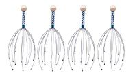 Whopper Scalp Massager Pack Of 4 Hand Held Head Massage Tingler Scratcher, Relaxes and Rejuvenates, Stimulates Blood Circulation, Keeps your Scalp Clean and Healthy