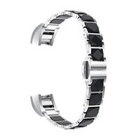 For Fitbit Alta HR Watch Band, AISPORTS Fitbit Alta Stainless Steel Ceramics Band Smart Watch Replacement Bands Buckle Clasp for Fitbit Alta/Fitbit Alta HR Fitness Accessories - Ceramics Black