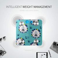 Bluetooth Scale Cartoon Cute Animated Animal Lion Scales Digital Weight Body Fat Composition Monitor Analyzer with Smartphone App for Body Management-396 Lbs