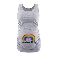 Blouses for Pregnant Women,Women Fashion Maternity Printed Sleeveless Pregnancy Clothes,Baby Products,White,M