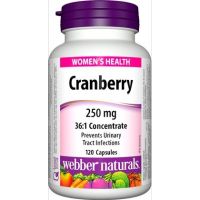 Webber Naturals Cranberry Juice Extract 36:1 Concentrate,250 mg, 120 Caps