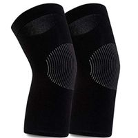 Miseku 1 Pair Knee Brace Leg Sleeve Sweat-Absorbent Soft Elastic Knee Wrap Knee Braces