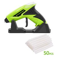 HAWKFORCE Glue Gun Kit 4V Cordless Crafts Glue Gun with 50 PCS White Glue Sticks and Stander, 1 Min Quick Pre-Heating Melt Glue Gun for DIY, Art, Crafts