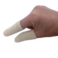 EvridWear Premium Cotton Comfort Cushion Finger Toe Thumb Cot Sleeves Protect Fingertips Hand Eczema Skin Cracking Calluses Wicks Moisture Jewelry Clean Smudges (20PCS) (Long Length)