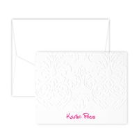 Personalized Damask Note (White)