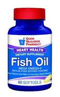 Mega Omega-3 Fish Oil Supplement (Good Neighbor Pharmacy), 60 softgels