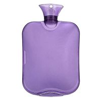 Hot Water Bottle, PVC Transparent Water Injection Hot-Water Bag Hand Warmer Purple