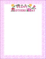Pink Happy Mother's Day Stationery Printer Paper 51 Sheets