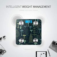 Bluetooth Weighting Scales Cartoon Mushroom Mountain Forest Scale Digital Body Fat Composition Monitor Analyzer with Smartphone App for Body Management-396 Lbs