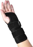 EXski Carpal Tunnel Wrist Brace (Single), Night Wrist Support Brace with Double Splints Adjustable Straps Left Hand Large