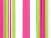 Pack Of 100, Sweet Pink And Lime Green Vertical Stripes Taffy Cello Bags 1.2 Mil 4 X 2 X 9" Capacity 3 Cups Made In USA