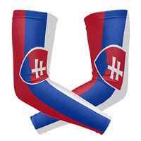 Slovakia Flag 1 Pair UV Protection Cooling Long Sports Arm Sleeve