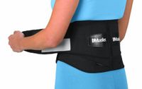 Mueller Adjustable Lumbar Back Brace, Black, Regular, Pack of 2