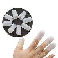 Rziioo 10 Pack Reusable Silicone Finger Gloves for Protecting Cracked Skin,Finger Protection Cover