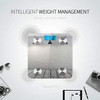 Concrete Room with Three Ceiling Lamps Digital Scales Body Fat Measurement Tool Weighing Scales for People Tracks 8 Key Compositions Analyzer Sync with Fitness Apps 400 Lbs