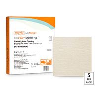 MedHeal Silver Calcium Alginate Ag Sterile Highly Absorbent Antibacterial Dressing, 4.25"x4.25", 5 dressings/Box, MedHeal by MedvanceTM