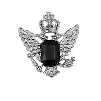 And Silver Crown Eagle Pattern Rhinestone Brooch Jewelry Accessories For Men Daily Popular Fashion Novelty Beauty Party Girl Design Accesories Delicate Cute