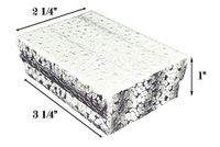 888 Display - Case of 100 Boxes of 3 1/4" x 2 1/4" x 1" SilverFoil Cotton Filled Jewelry Boxes