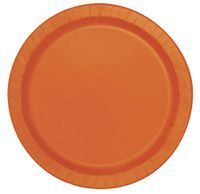 Unique Industries, Cake Paper Plates, 20 Pieces - Orange