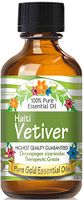 Pure Gold Haitian Vetiver Essential Oil, 100% Natural & Undiluted, 60ml