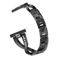 Lyperkin Fenebort Compatible with Samsung Gear S2 Classic Watch Bands 20mm, Crystal Stainless Steel Strap Bracelet Replacement Wristband Accessories S-18