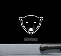 Polar Bear Face Vinyl Decal Sticker (WHITE)
