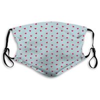 Red Heart Protective Mask with Gasket Disposable Water Repellent Multilayer Filter Adult Sunscreen Large Mask M