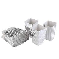 Popcorn Boxes Cardboard Candy Boxes Container Polka Dot Stripe Chevron Ripple，For Birthday, Bridal and Baby Shower，Carnival/Graduation/Party/Movie/Fiesta，Dessert Tables Wedding Party Supplies 36pcs