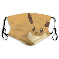 YCY HOT MART Eevee Evolutions Mouth Mask, Breathable Reusable Dust Mask with Activated Carbon Filter Adjustable Earloop