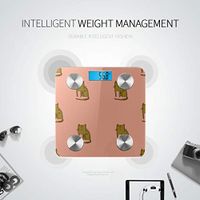 Bluetooth Fat Scale Beautiful Lively Fashion Animal Pet Cat Scales Weight Body Fat Composition Monitor Analyzer with Smartphone App for Body Management-396 Lbs