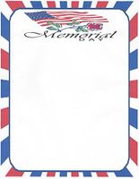 Memorial Day Stationery Printer Paper 26 Sheets