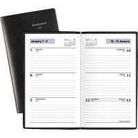 DayMinder Recycled Weekly Planner, 3 x 6 Inches, Black, 2012 (SK48-00)