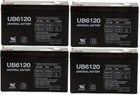 6V 12Ah F1 UPS Battery for Injusa Power Cart - 4 Pack